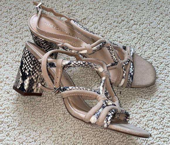 Gibson Latimer Size 8  Suede Reptile Strappy Sandals