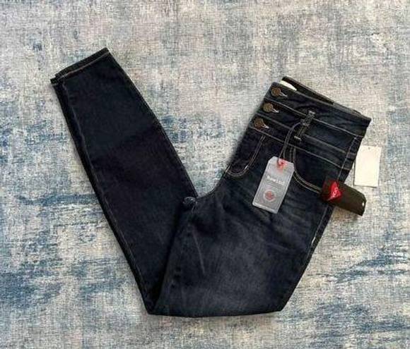 Rewind NWT!  Dark Wash 3 Button Ultra High Rise Jeans Size 3 / 26W