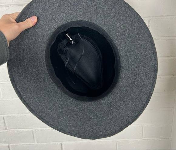 Torrid  Grey Wool Blend Melton Felt Hat Fedora Size M/L