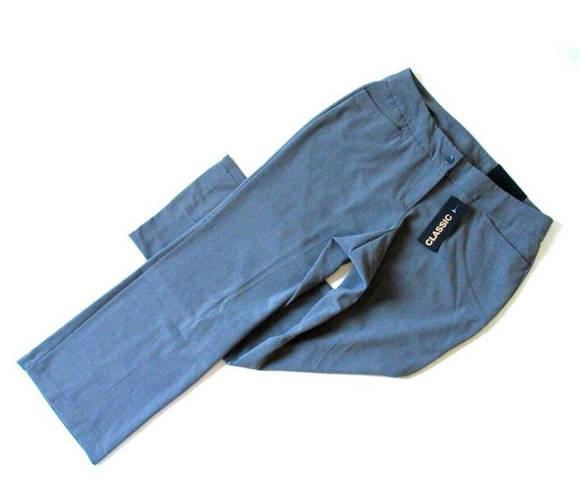 Lane Bryant NWT  Classic Trouser in Gray Right Fit Red Triangle Pants 14 x 31 ½