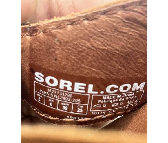 Sorel  Torpeda Ankle Strap Sandals Rustic Brown Leather Thong Gladiator Women's 8