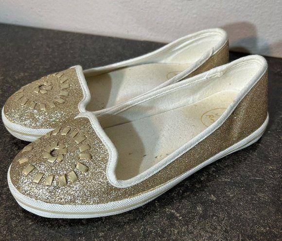 Jack Rogers  Mila Womens Gold Embroidered Boho Slip On Shoes Size 6 Sneakers