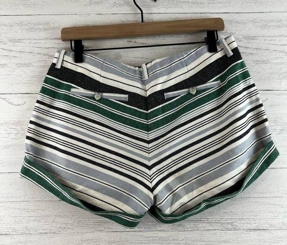 Joie  Striped Linen Blend Shorts Size 4