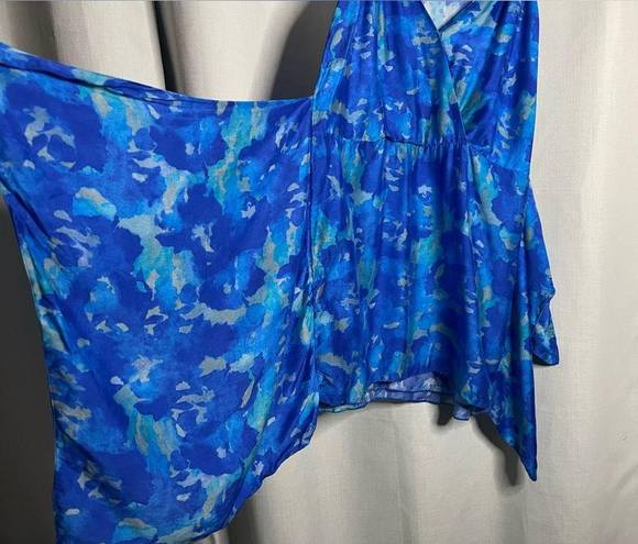 Vix Paula Hermanny  Yves Gisa Short Blue Watercolor Dress