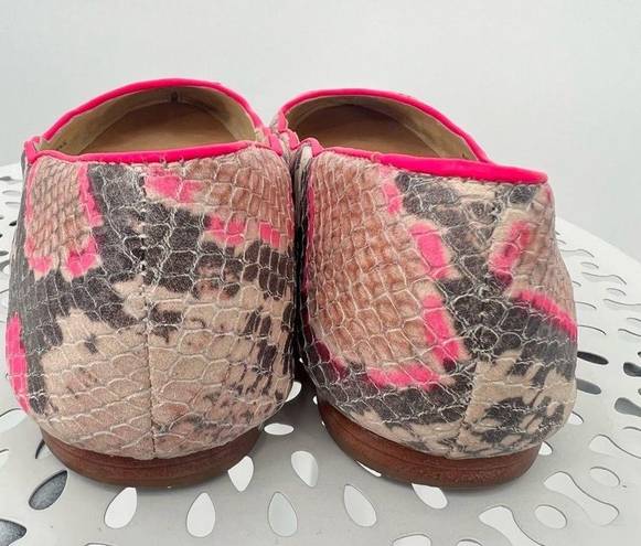 Juicy Couture  leather snake skin print ballet flats shoes