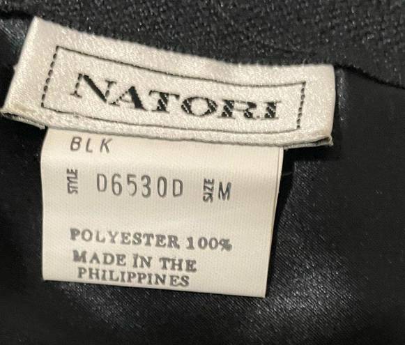  Vintage 90s Natori Quilted Sequins Black Corset Bustier Size Medium Rare