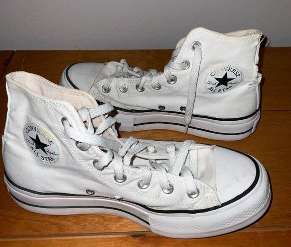 Converse White Chuck Taylor All Star Platform Canvas High Top