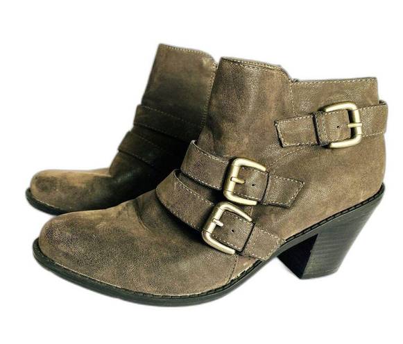 Ruff Hewn  Dunham Triple Buckle Zip Up Ankle Boots Shoes 8.5 M