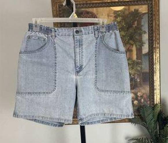 Lee  Original Jeans Women Size 18 WM Denim Blue Shorts Made in USA Light Wash