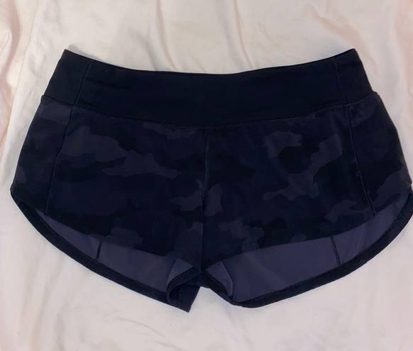 Lululemon Speed Up Shorts 2.5” Camo Deep Coal Multi / Black