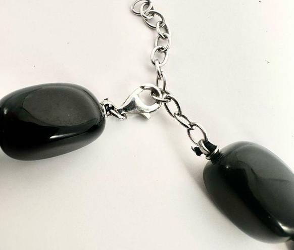 Onyx black  beaded necklace