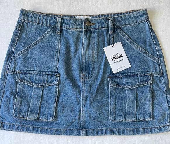 Princess Polly CHILLDERS DENIM MINI SKIRT MID WASH - Size 8