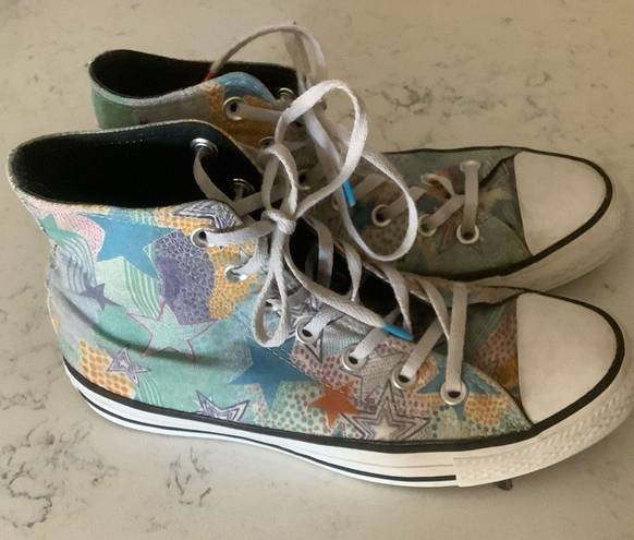 Converse  Chuck Taylor all star mosaic design high top sneakers lace up size 7.5