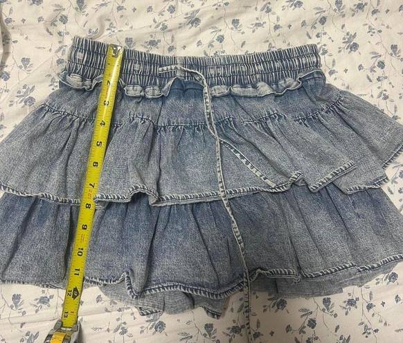 Ruffled Jean Skirt Size M