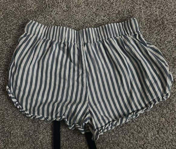 Aerie Ruffle Hem Striped Boxer Shorts