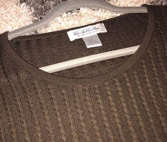 Brooks Brothers 100% Silk Crew Neck Sweater