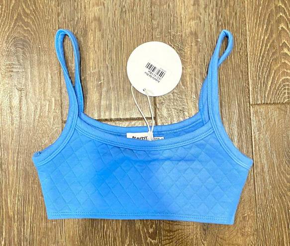 Princess Polly Blue Arabella Cropped Tank Top