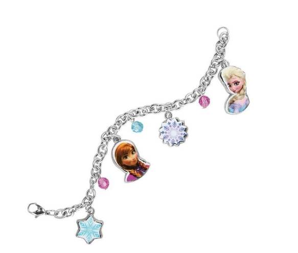 Disney  Frozen Anna & Elsa Snowflake Charm Bracelet