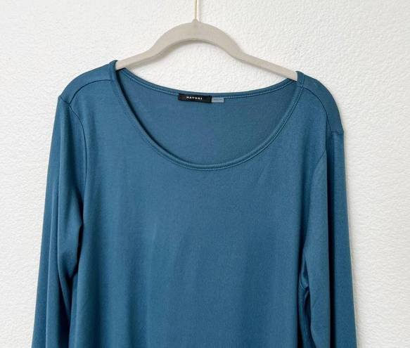 Natori [] Teal Scoop Neck Long Sleeve Shirt Supersoft Relaxed Fit Size Large L