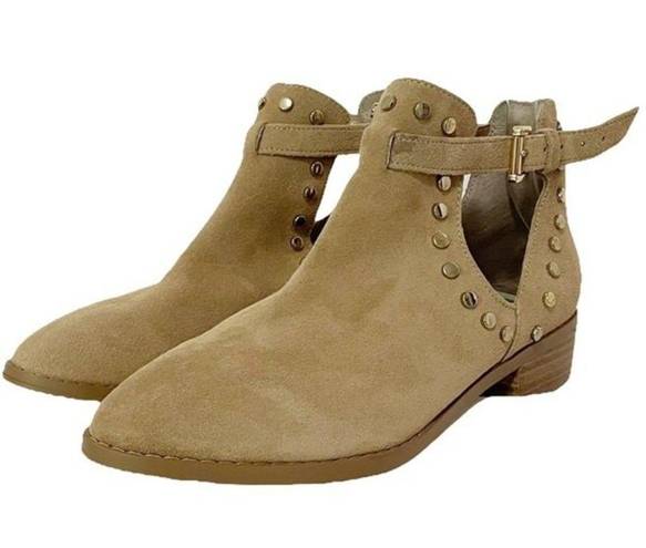 Carlos Santana  Blake Sand Tan Suede Studded Boho Studded Bootie Women’s Size 8.5