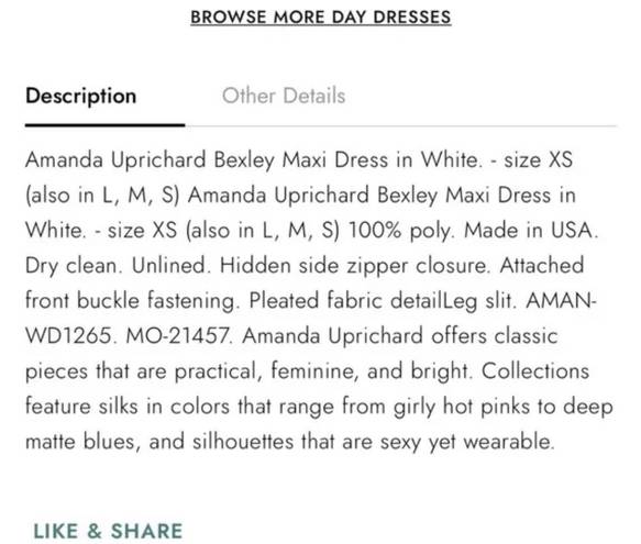 Amanda Uprichard White One Shoulder Dress