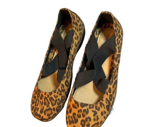 Comfortview  The Stacia Mary Jane Flat Size 9 Leopard Print