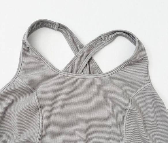 Krass&co [True & ] Gray Cross Back Scoop Neck Wireless Bralette Workout Size XL