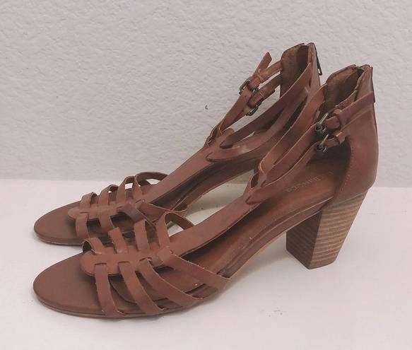 Krass&co GH Bass &  Leather Sandals Block Heel Size 9.5M, Retail $89