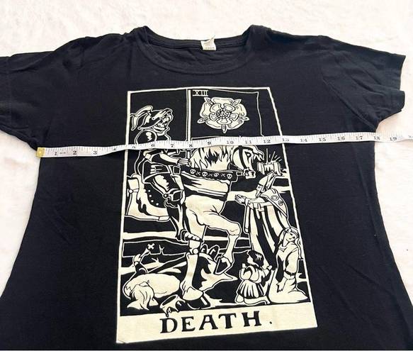 Tultex The Death Tarot Card Psychic Occult Metaphysical T-Shirt Size Large