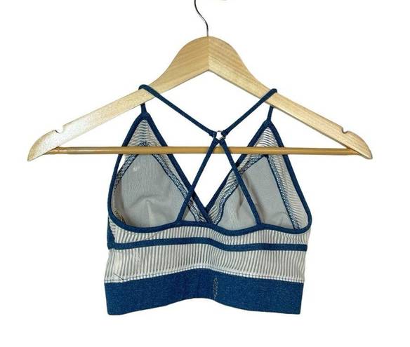 Free People Movement  Celeste Sports Bra in Blue/Ivory Size XS