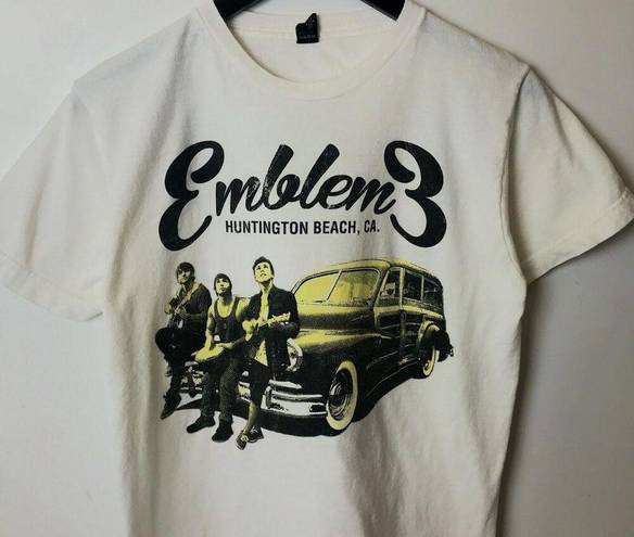 Tultex 2014 Emblem3 Graphic Tee White Small S T Shirt