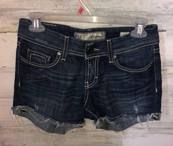 BKE  culture jean shorts distressed jean shorts darker in color size 26​​