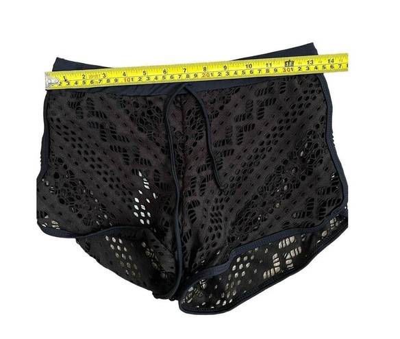 Women's Swim Shorts Zonsaoja Size Small Black Lace Over Swim Bottoms NWT