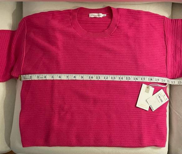 Good American NWT  Ribbed CREWNECK SWEATER FUSCHIA PINK Size S