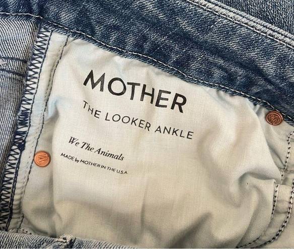 MOTHER The Looker Ankle in We The Animals Skinny Jeans Size 28