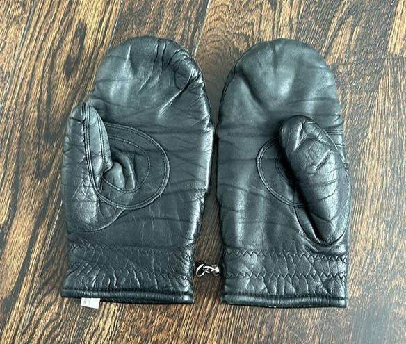 Vintage Leather Mittens