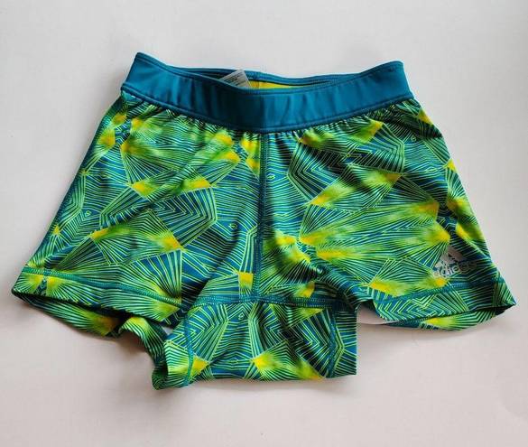 Adidas  SHORTS TROPICAL PRINTED WOMENS SIZE‎ S TIGHT ATHLETIC YOGA RUNNING HIKING