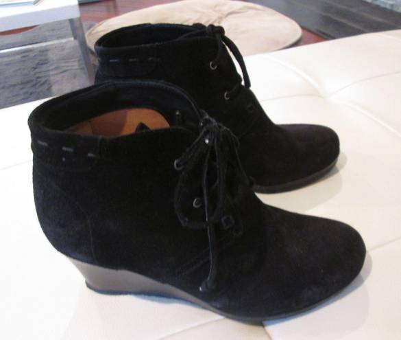 Via Spiga  Fedora Black Suede Booties - Sz 8