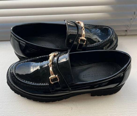 Princess Polly Capri Loafers Black 7