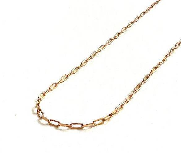 Tehrani Jewelry 14k Solid Gold paperclip necklace | 1.5 mm paperclip chain | 24 inches long |