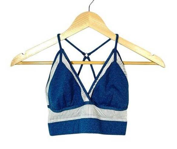 Free People Movement  Celeste Sports Bra in Blue/Ivory Size XS