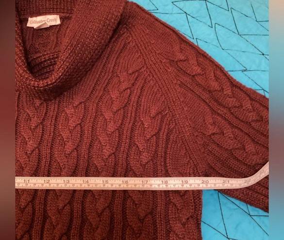 Coldwater Creek EUC Coldwater‎ Creek Cowl Neck Sweater burgundy XL (14/16) #366SP9