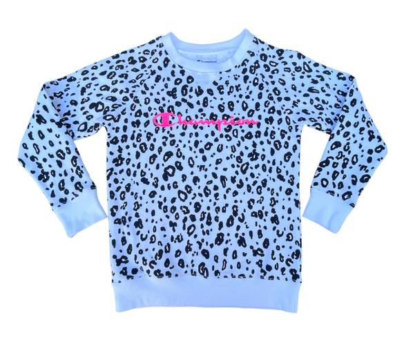 Champion Brand New  Leopard Pink Girls Crewneck Sweater