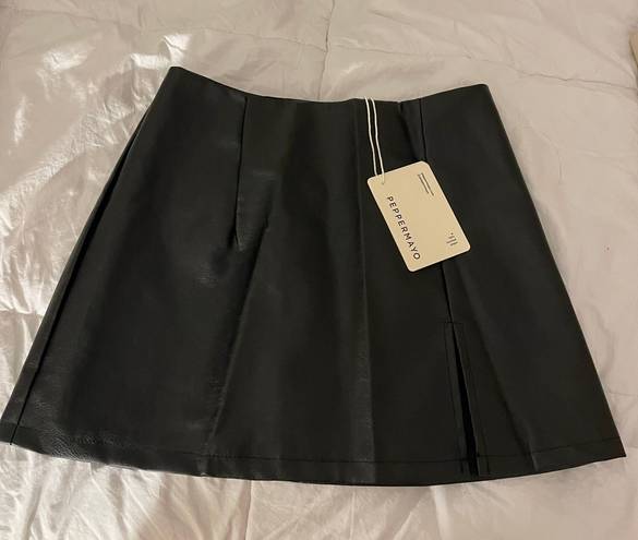 Peppermayo Leather mini skirt