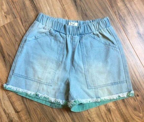 easel  small denim shorts