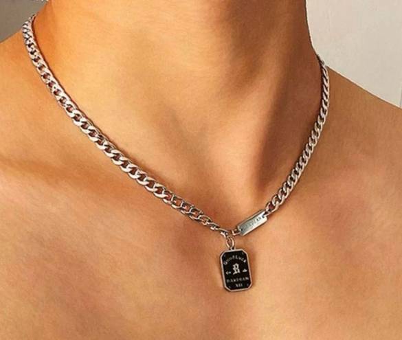 Good Luck Pendant Necklace for Men Women Streetwear Unisex Hip Hop Style Silver