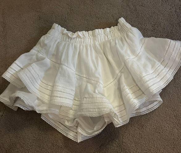 Aerie White Ruffle Skirt