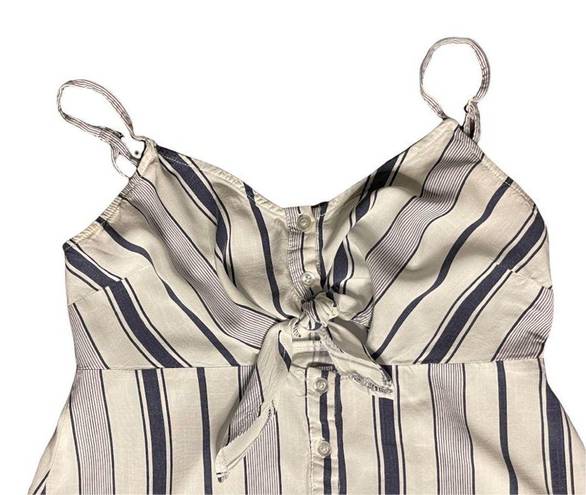 Lottie Moss  BABYDOLL A-LINE TANK TOP STRIPED NAVY BLUE WHITE S