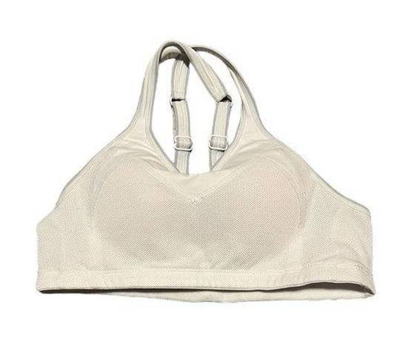 Moving Comfort  Padded Sports Bra Strappy Back White Size Small 32AB-34A