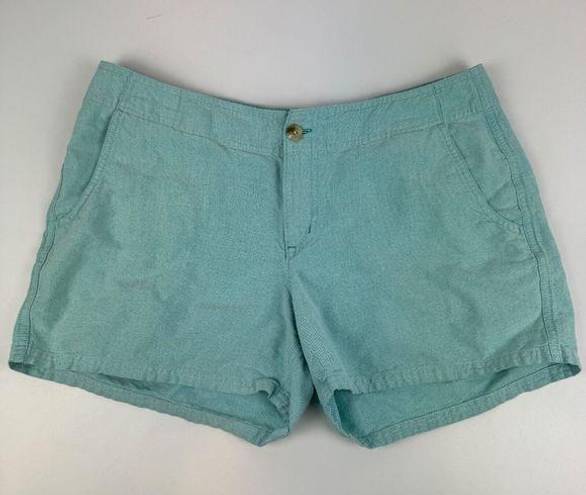 Columbia PFG Womens Size 12 Cotton Hiking Fishing Shorts Aqua